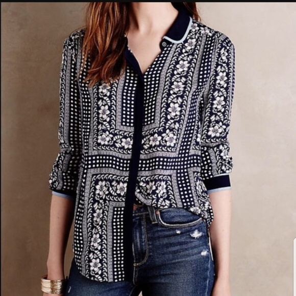 Anthropologie Tops - Anthro Maeve Brand Button Down Top